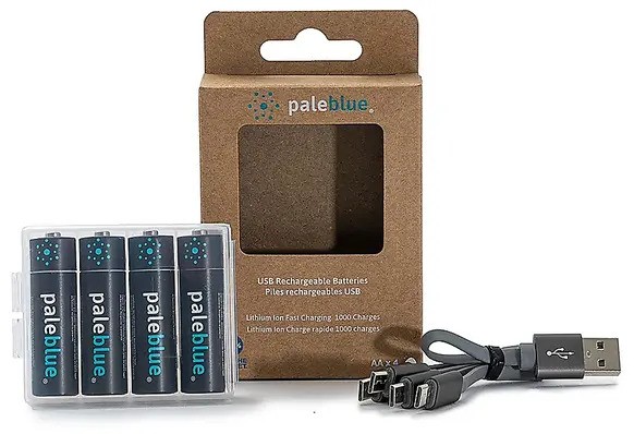 Pale blue AA oppladbart batteri - 4 paining